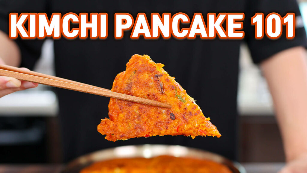 Kimchi Pancakes on a Plate