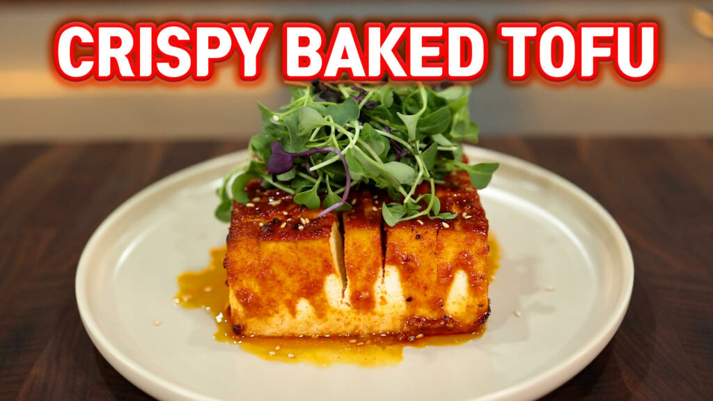 Baked Tofu on a Plate