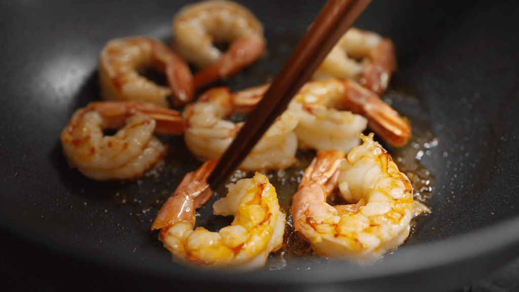 Cook the shrimp