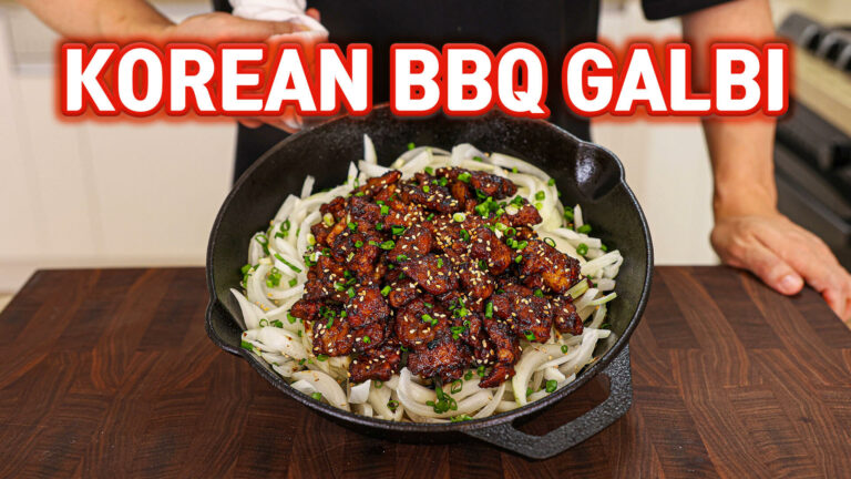 Galbi in a pan
