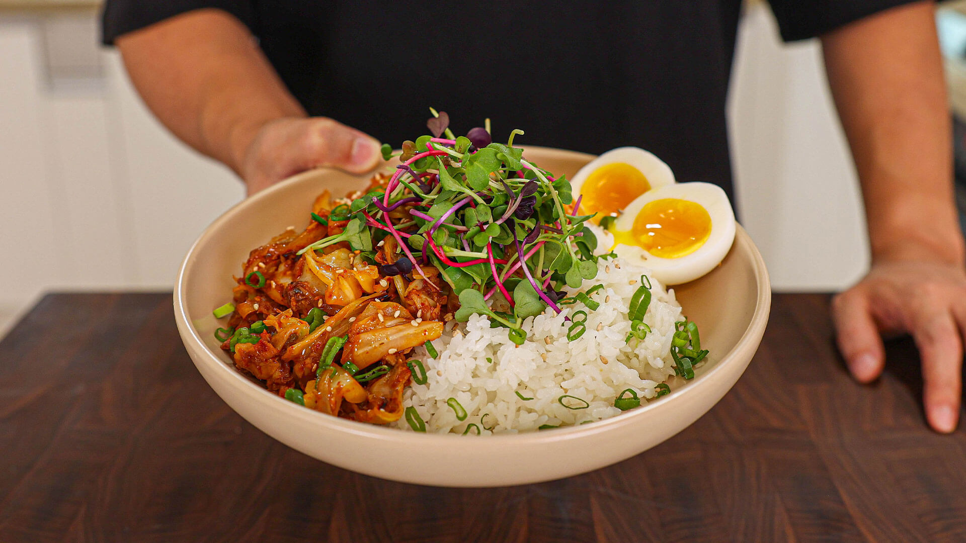 Tuna Cabbage Rice Bowl
