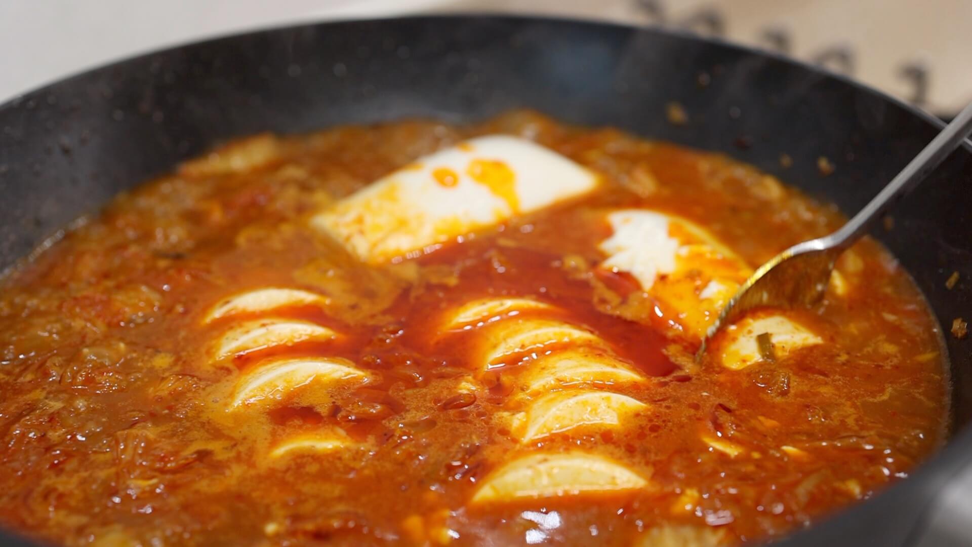Kimchi Sundubu Jjigae (Soft Tofu Stew with Kimchi) Aaron and Claire