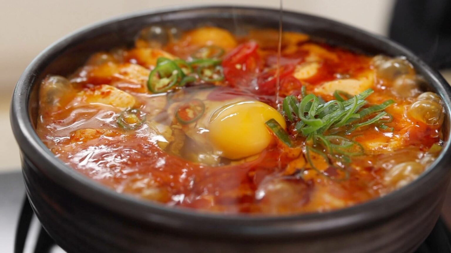 Kimchi Sundubu Jjigae (Soft Tofu Stew with Kimchi) Aaron and Claire