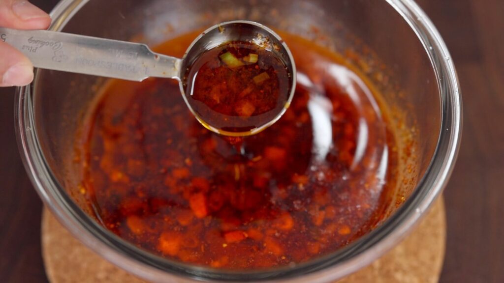 Homemade chili oil