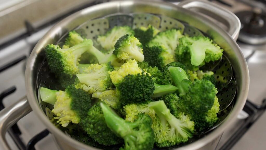 Steam broccoli with a steamer basket
