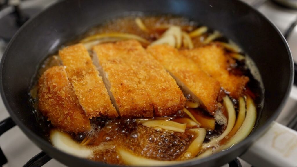 Chicken Katsu in a pan