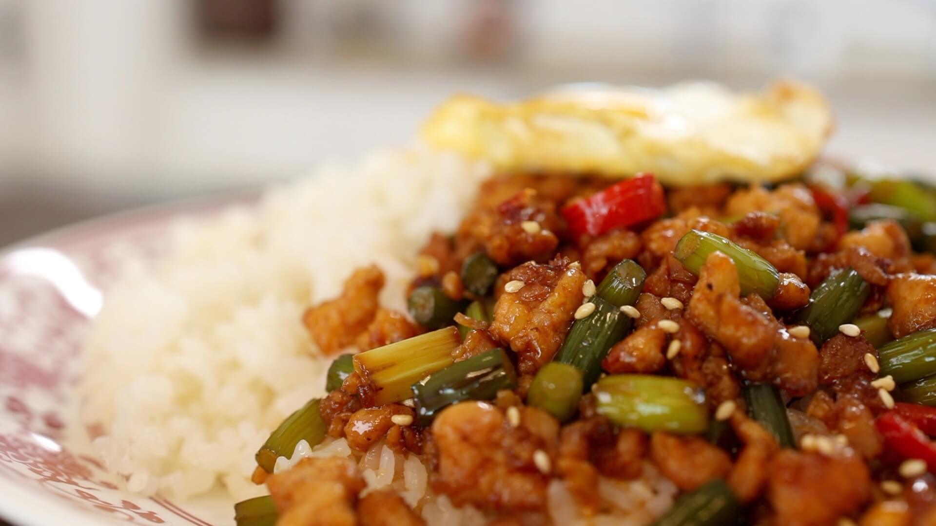 Spicy Ground Chicken Stir Fry