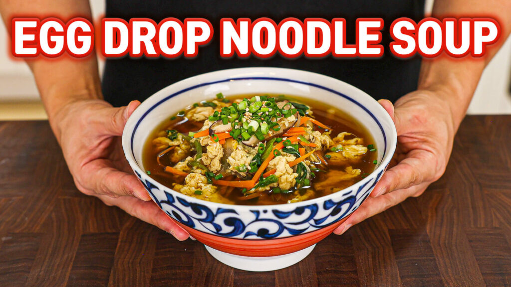 Egg drop noodle soup