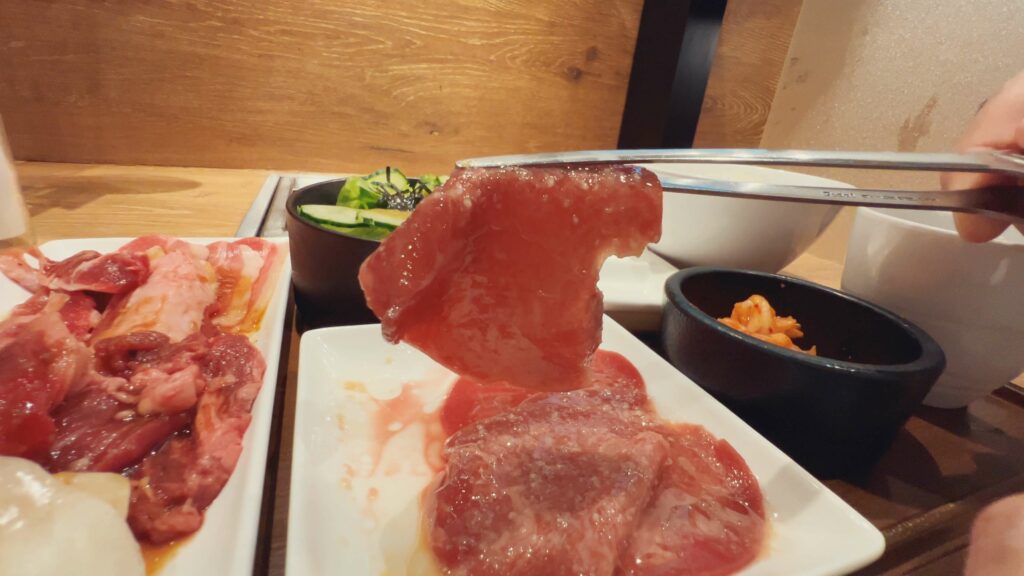 Beef tongue at a Japanese BBQ restaurant
