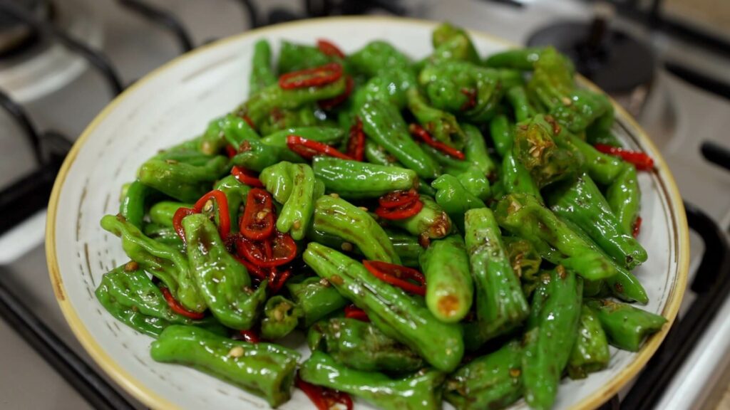 Make shishito pepper side dish