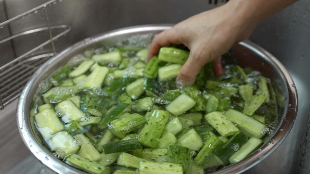 Rinse Cucumbers