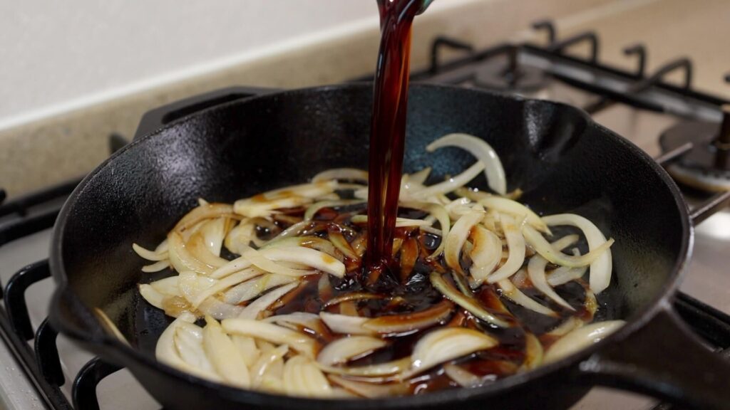Making the Sauce for Japanese Steak Rice Bowl