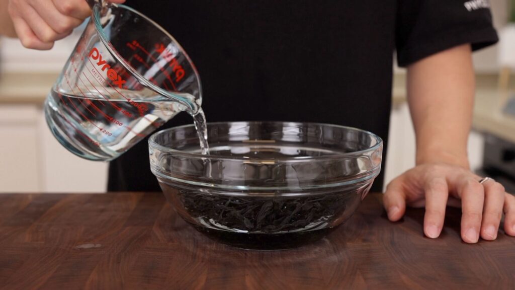 Soaking Seaweed in Water