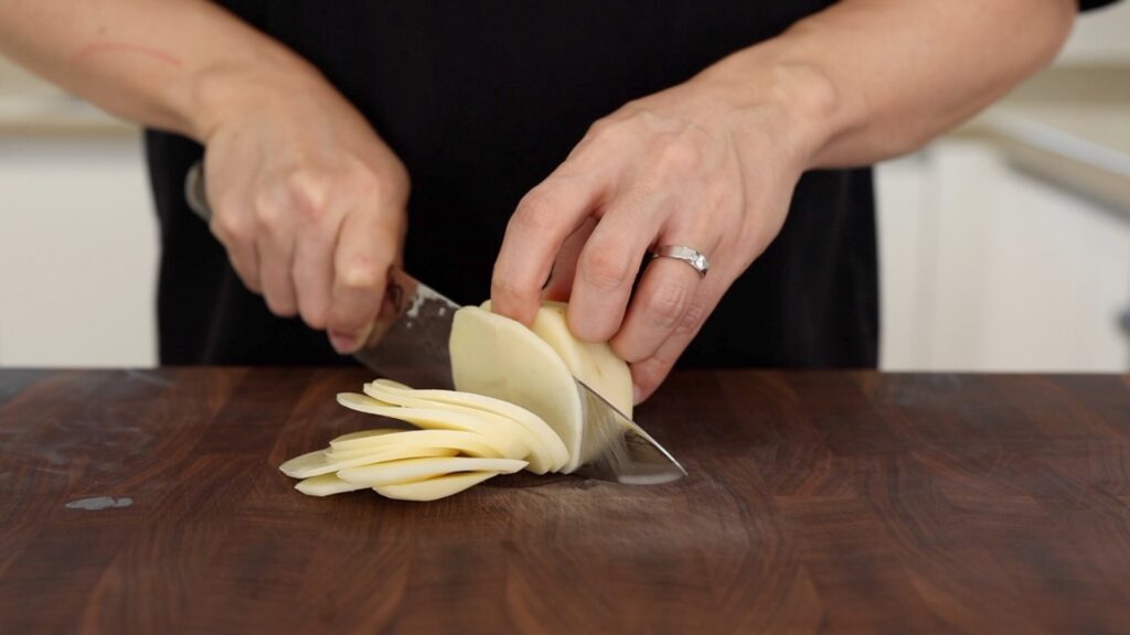 Slicing the Potatoes for Stir-Fried Potatoes