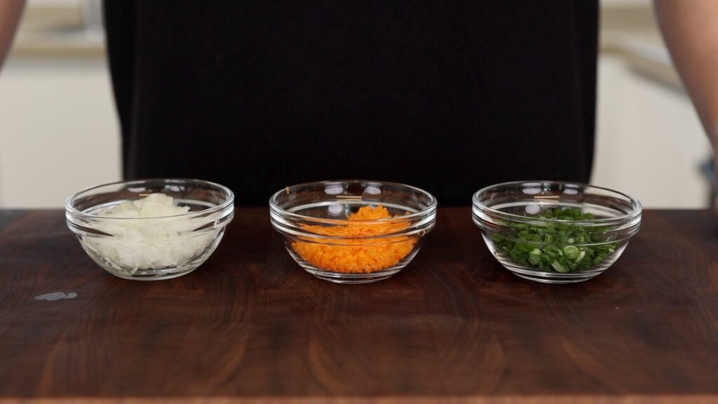 Vegetables for Korean Rolled Omelette (Gyeran Mari)