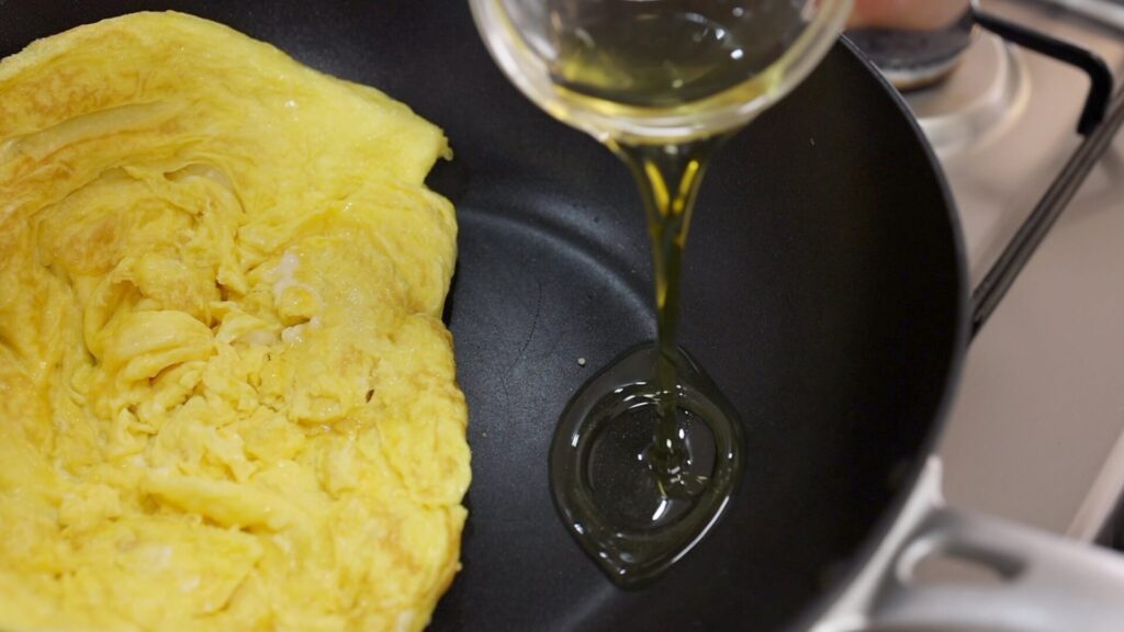 Adding Oil to Wok
