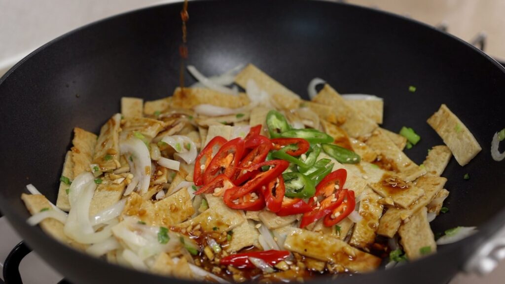 Fish Cake Stir-Fry in a Wok