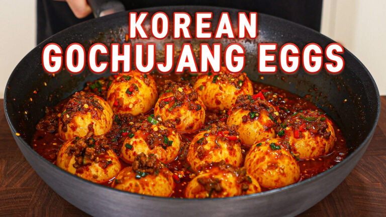Spicy Gochujang Eggs in a Pan