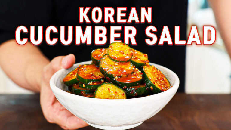 Korean Cucumber Salad (Oi Muchim) Korean Cucumber Salad on a Plate