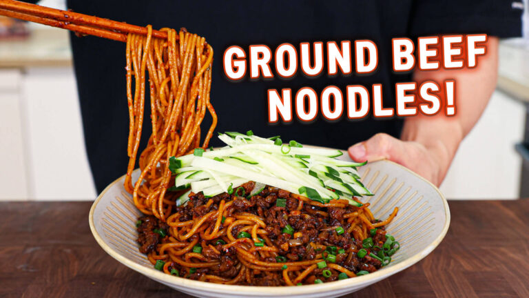 Chili Garlic Noodles with Ground Beef