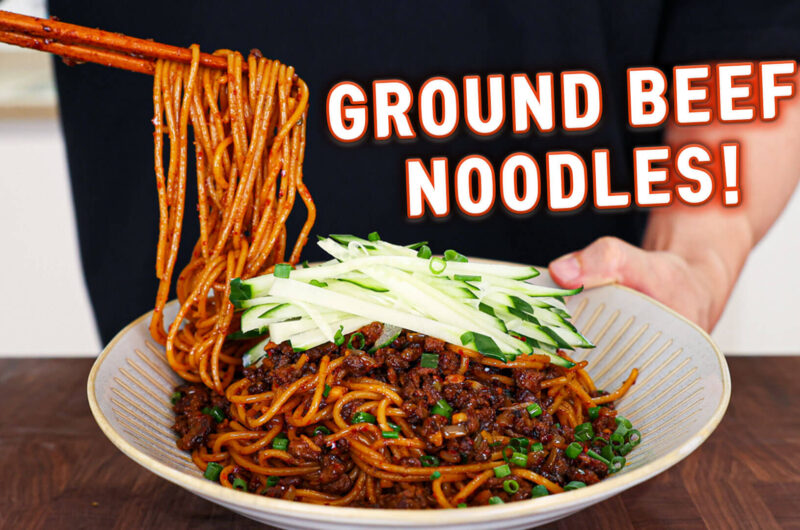 Chili Garlic Noodles with Ground Beef