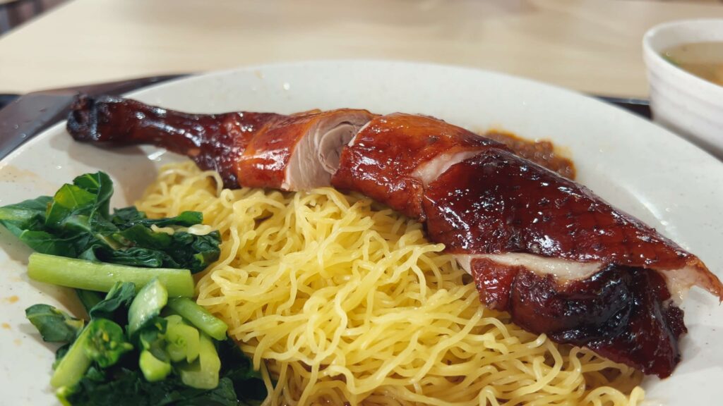 Duck Leg with Wonton Noodle, Michelin Cheap Eats