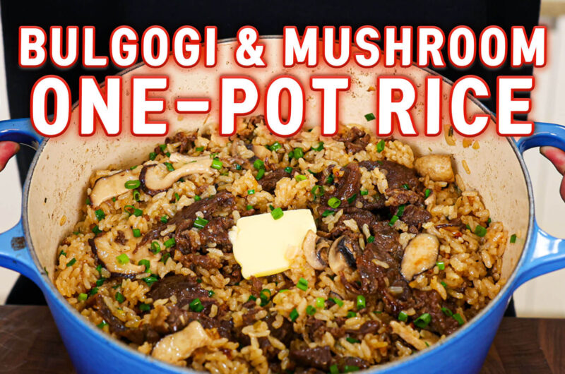 Korean Beef Bulgogi and Mushroom Pot Rice