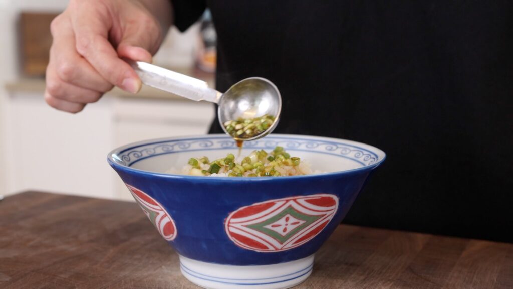 Drizzle Sauce over Rice