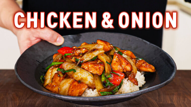 Chicken and Onion Stir Fry Chicken and Onion Stir-Fry in a Bowl