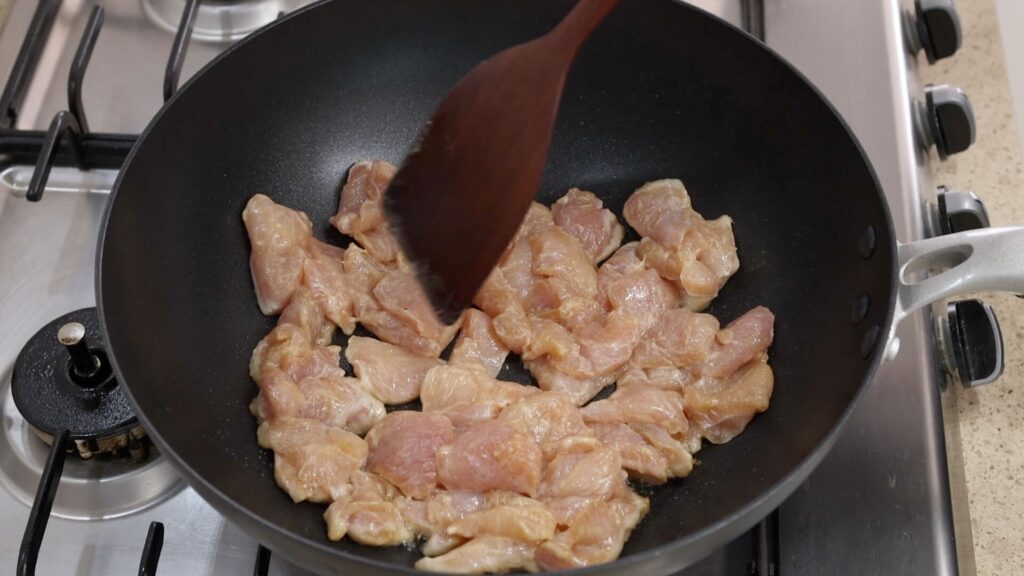 Sear Chicken for Chicken and Onion Stir Fry