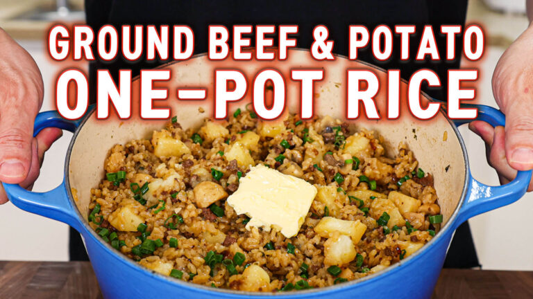 Ground Beef and Potato One Pot Rice