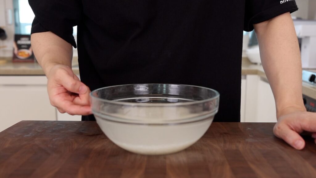 Soak Rice for Korean Beef and Vegetable Porridge