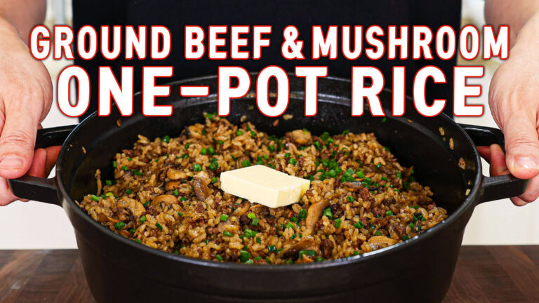 Ground Beef and Mushroom Pot Rice