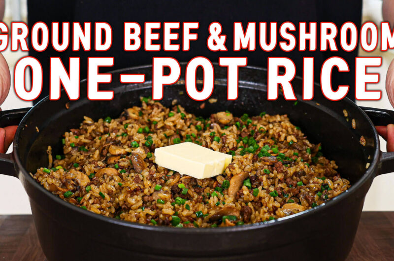 Ground Beef and Mushroom Pot Rice