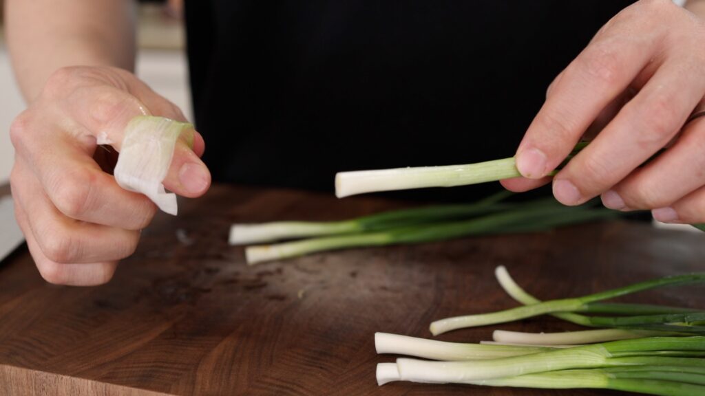 Outer layer of Green Onion Kimchi