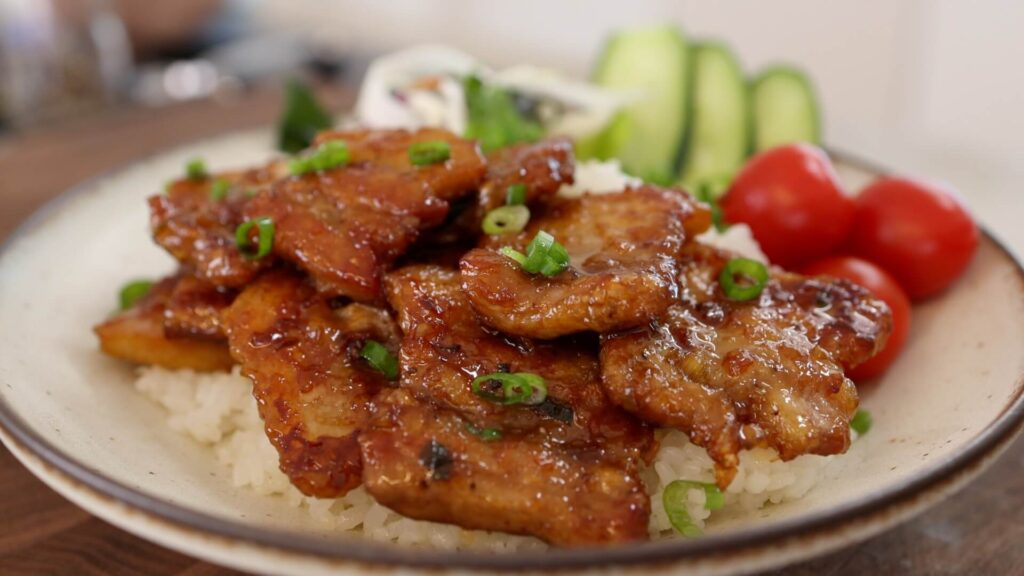 Soy Glazed Pork over Rice