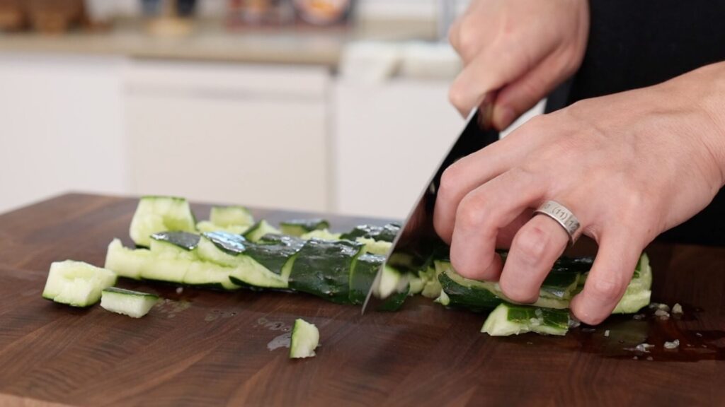 Chop Cucumbers