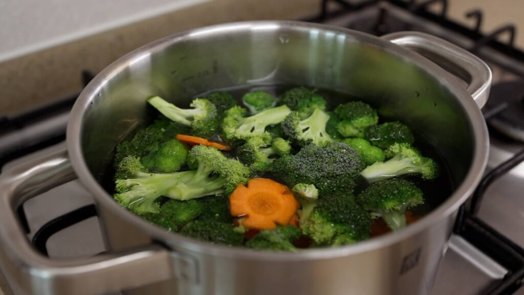 Blanch Broccoli and Carrots