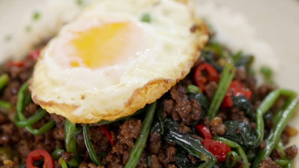 Ground Beef and Spinach Stir-Fry