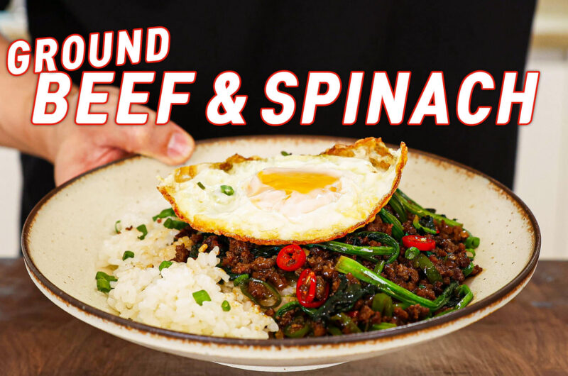 Ground Beef and Spinach Stir-Fry