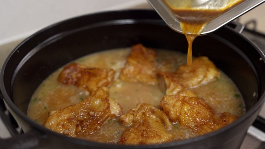 Add Chicken and Juices
