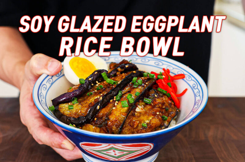 Soy-Glazed Eggplant Rice Bowl